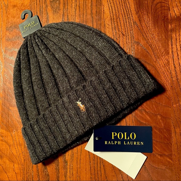 Polo Ralph Lauren Other - POLO Ralph Lauren Charcoal Grey Logo Beanie Bear